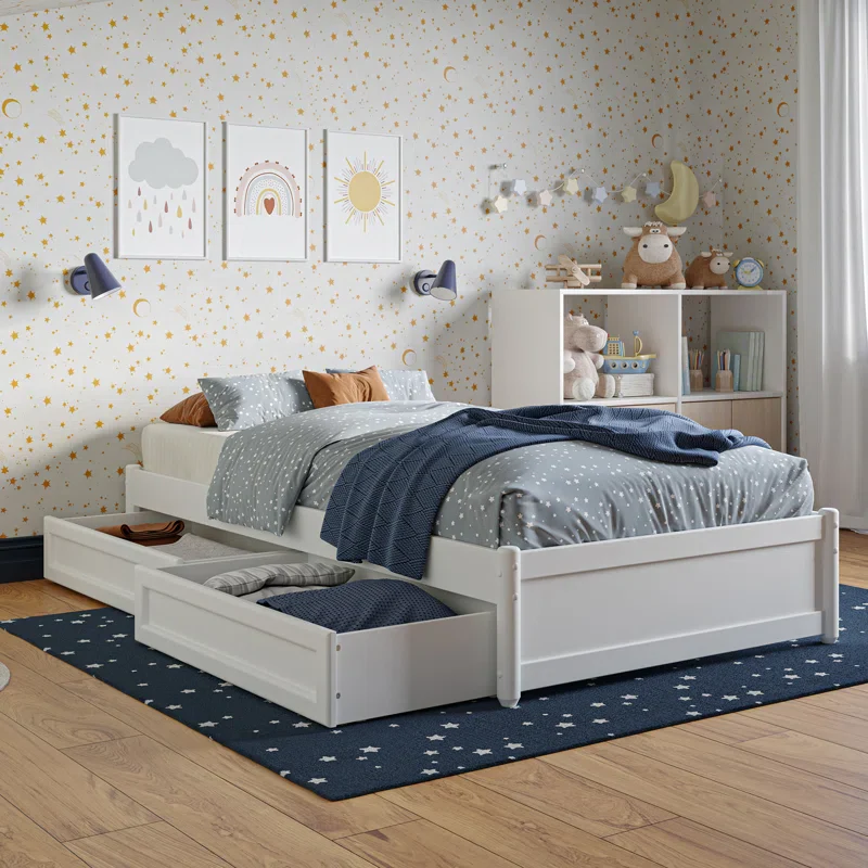 Lamariah Solid Wood Platform Storage Bed - Twin - Image 4