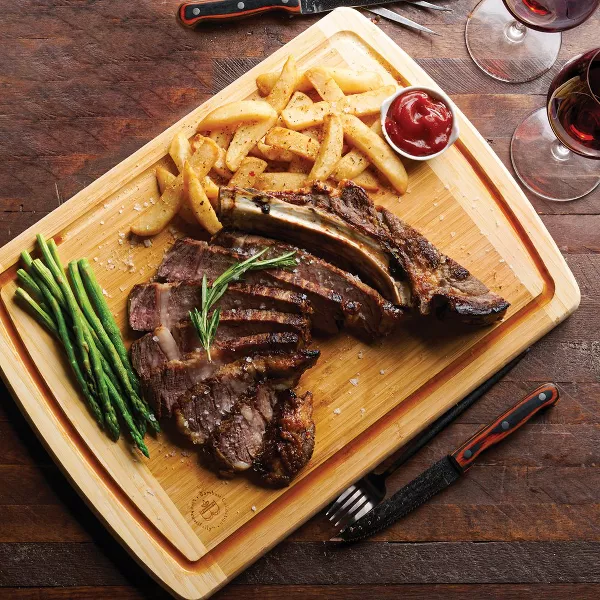 Large Cutting Boards for Kitchen - Bamboo Wood with Juice Groove - Image 2