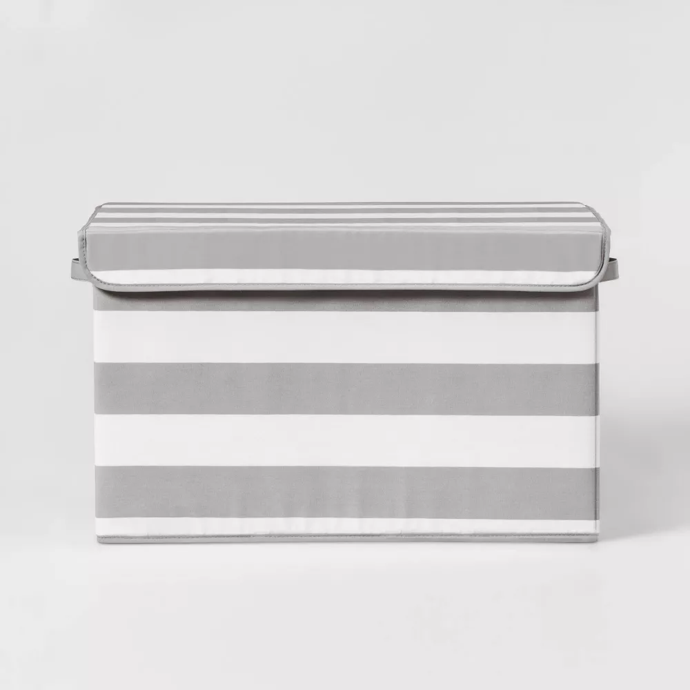 Large Rectangle Kids' Storage Striped Bin