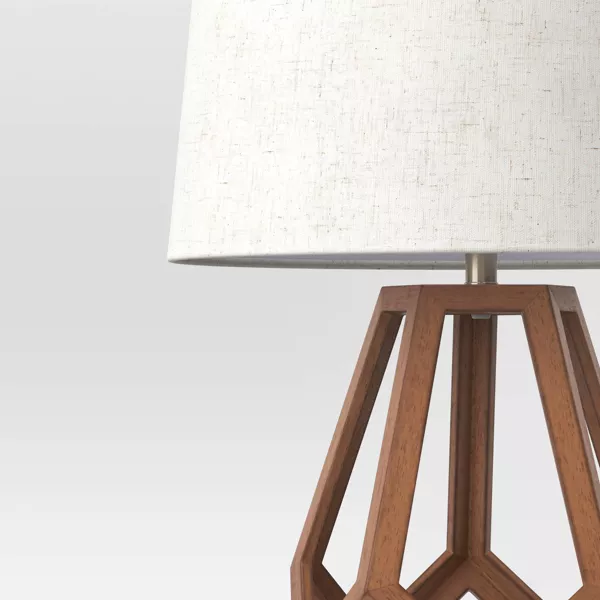 Large Wood Geo Assembled Table Lamp - Image 3