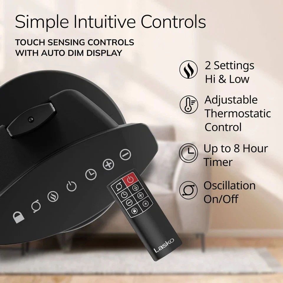 Ceramic Pedestal Heater with Remote Control - Image 3
