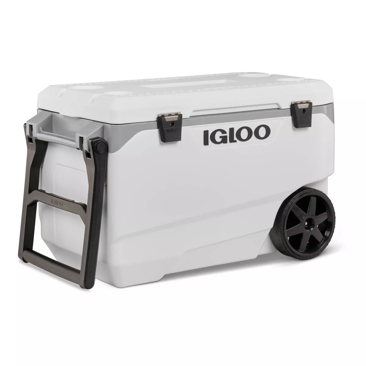Latitude Rolling Cooler - White: Polyethylene, Tow Handle