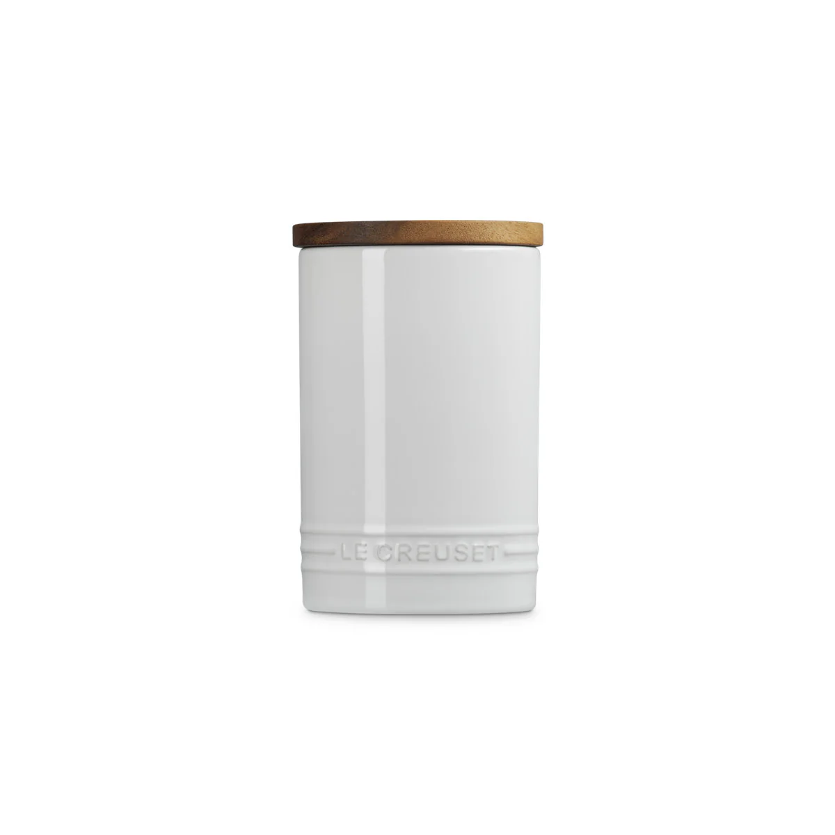 Le Creuset Stoneware Signature Canister With Wood Lid, Sea Salt