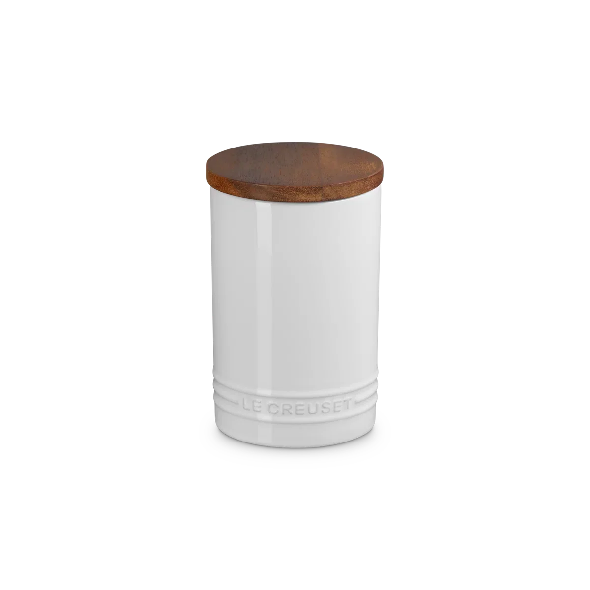 Le Creuset Stoneware Signature Canister With Wood Lid, Sea Salt - Image 3