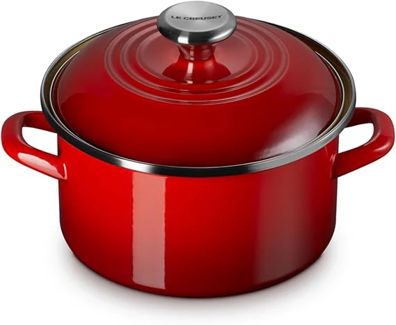Le Creuset Traditional Petite 3.8qt Stockpot Cerise SHOWROOM ITEM