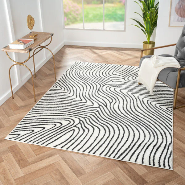 Le Monde Abstract Indoor Rug - 5x7, - Image 2