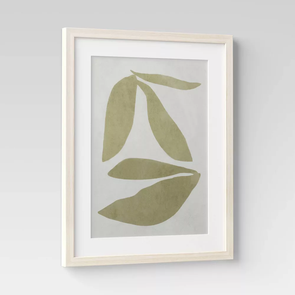(Set of 2) Leaf Framed Wall Art Set Natural - Botanical Drawing - Image 3