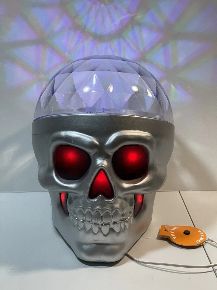 LED Disco Neon Halloween Sound And Lights Skull - Image 3