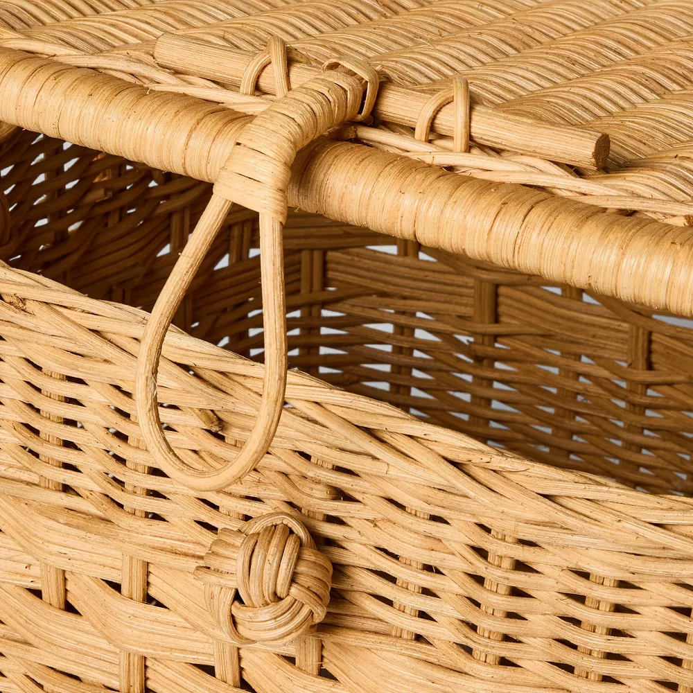 Lidded Rattan Basket - Image 2