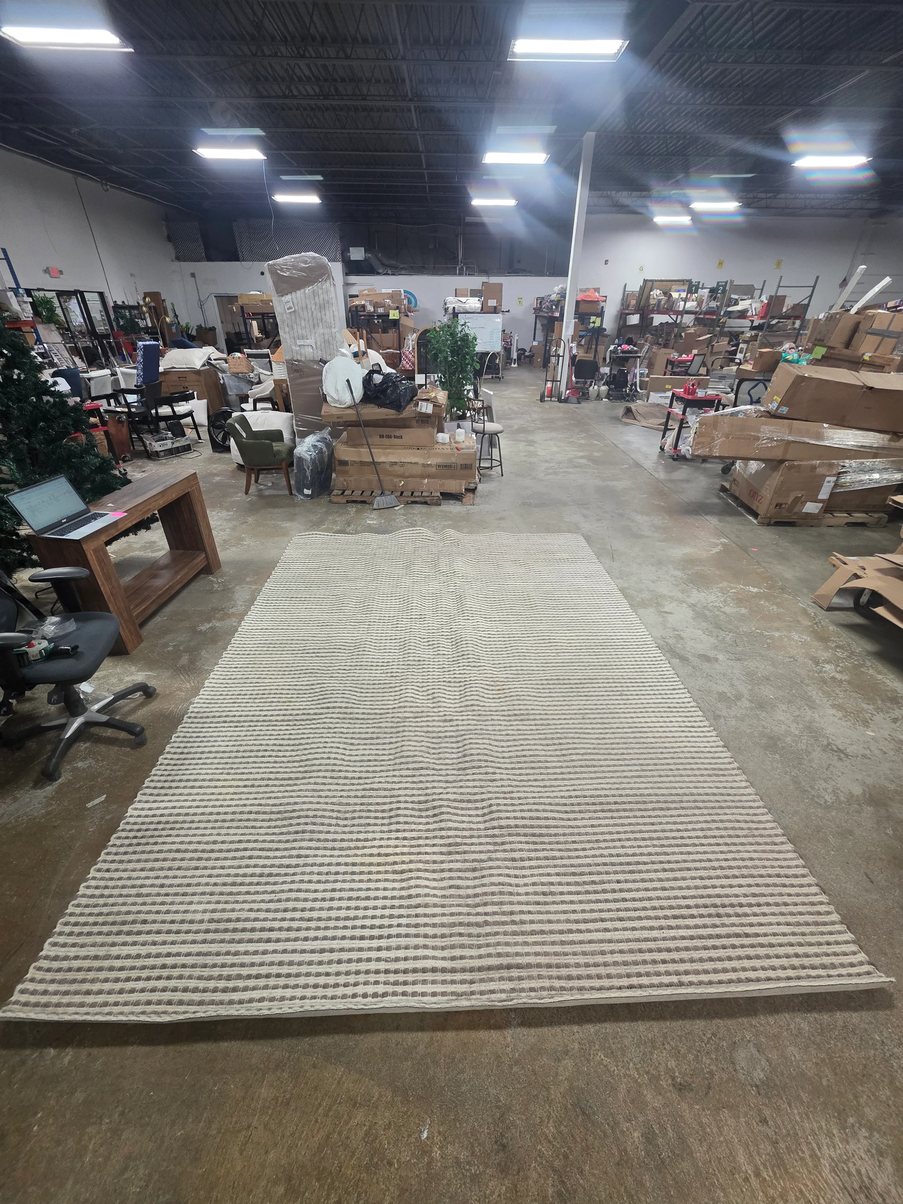 9' X 12' Loose Threads Rug, Beige - Image 4