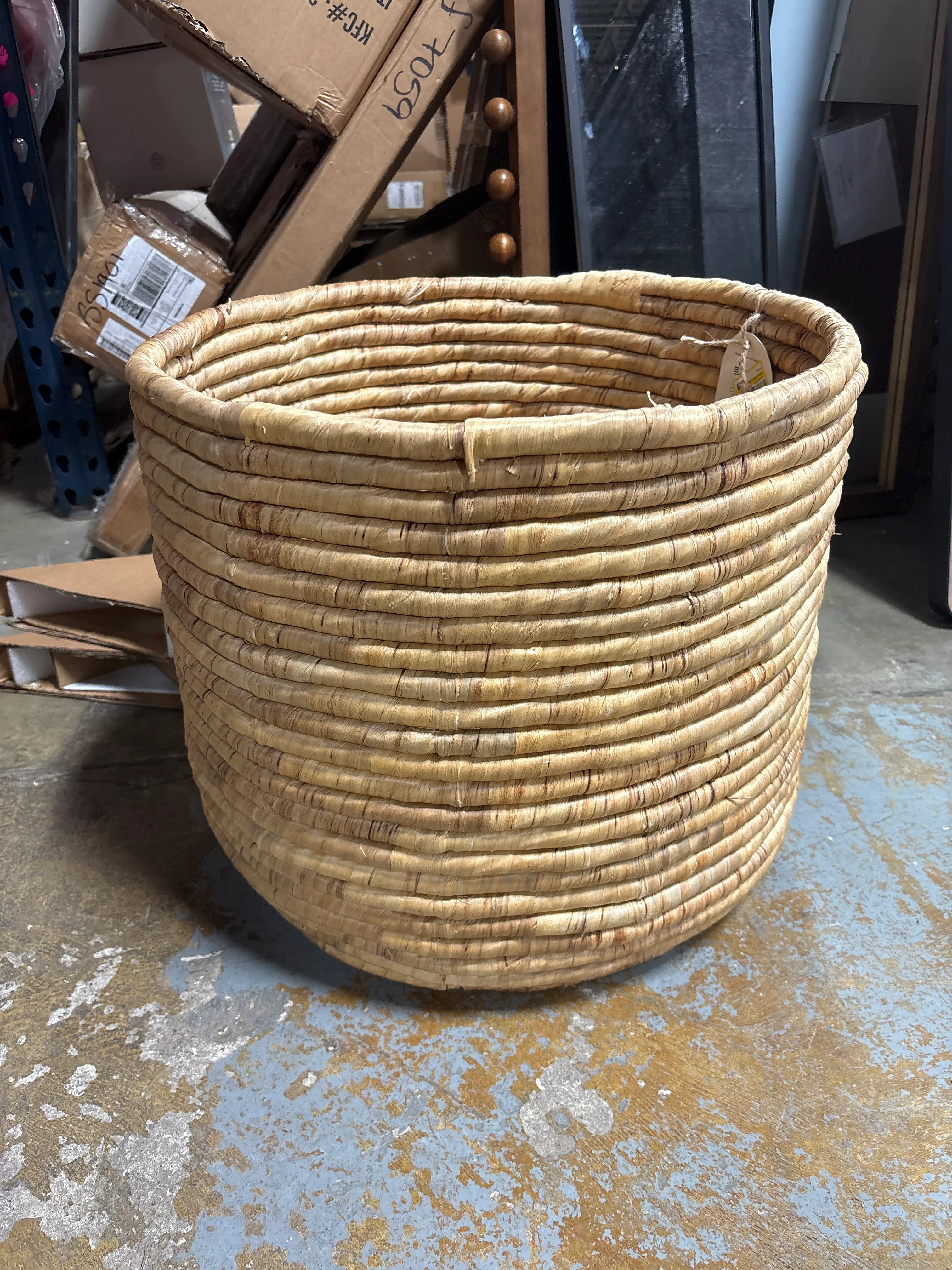 Light Round Coiled Basket SHOWROOM ITEM - Image 3