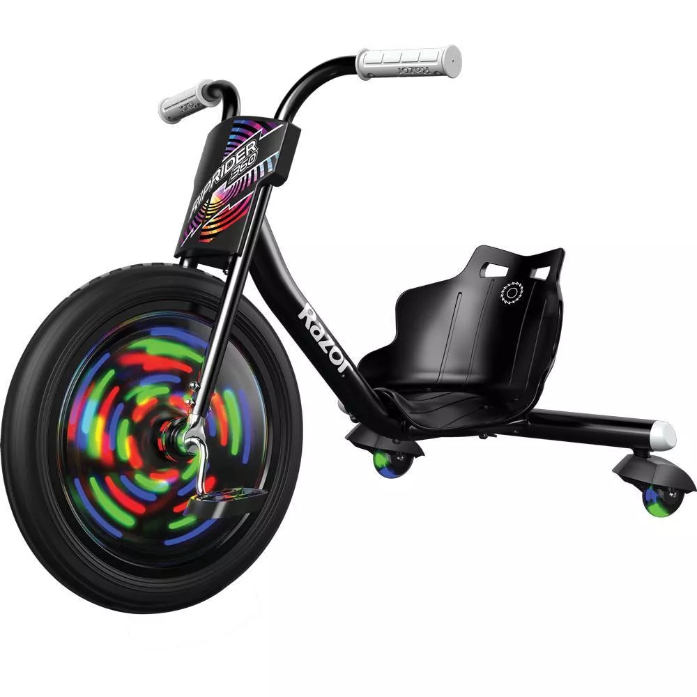 Lightshow Rip Rider Kids' Trike - Black - Image 2