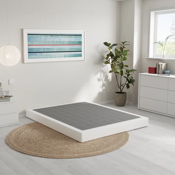 Likins Metal Box Spring with Frabric Cover Queen