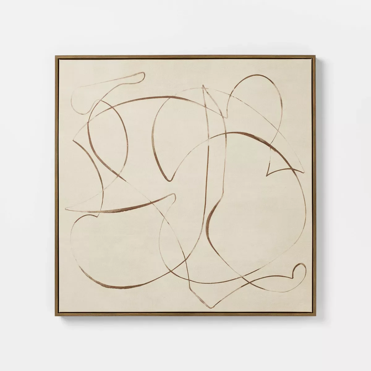 Line Abstract Framed Canvas Wall Art