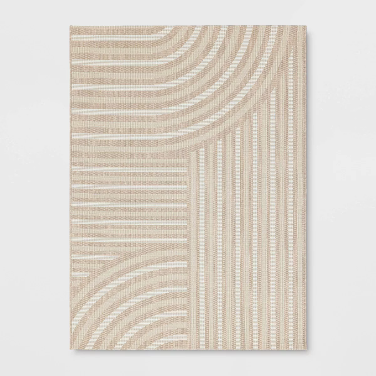 Linear Geo Outdoor Area Rug 6'6"x9'