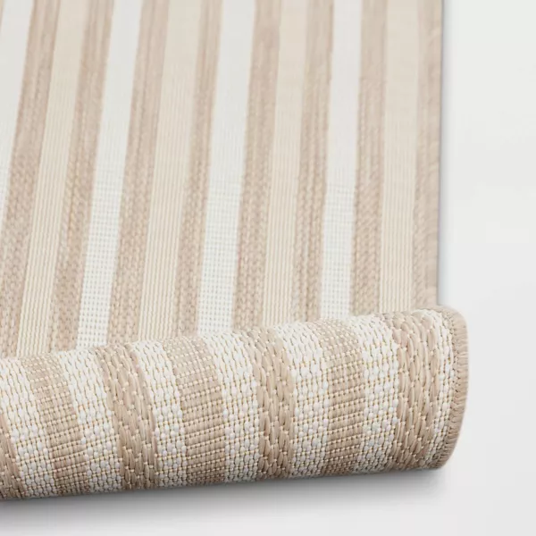 Linear Geo Outdoor Area Rug 6'6"x9' - Image 2