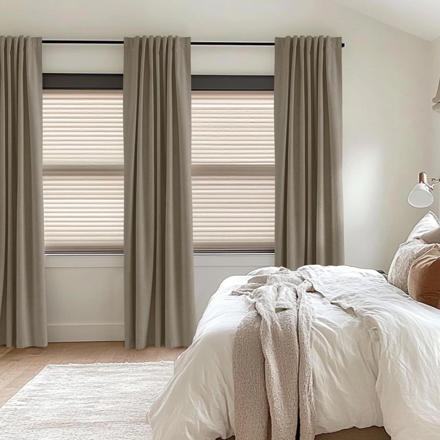 Linen Blackout Curtains for Bedroom, Back Tab/Rod Pocket 2 Panels - Image 4