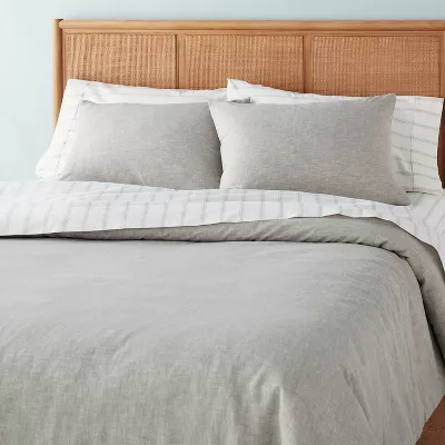 Linen Blend Duvet Set - Full/Queen