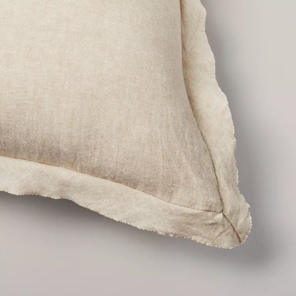 Linen Blend Euro Bed Pillow Set of 2 - Image 2