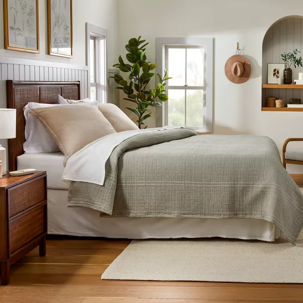 Linen Blend Euro Bed Pillow Set of 2 - Image 4