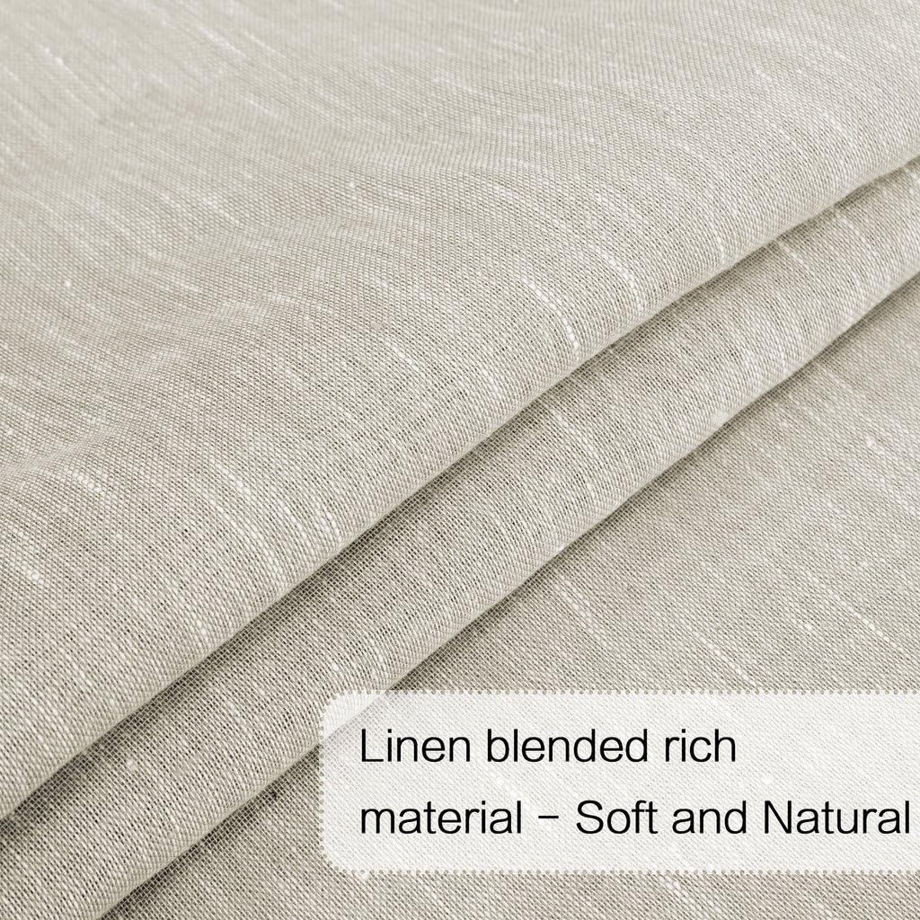 Linen French Door Curtains Privacy Light Reducing Door Curtain with Tieback Rod Pocket Curtain 1 Panel - Image 4