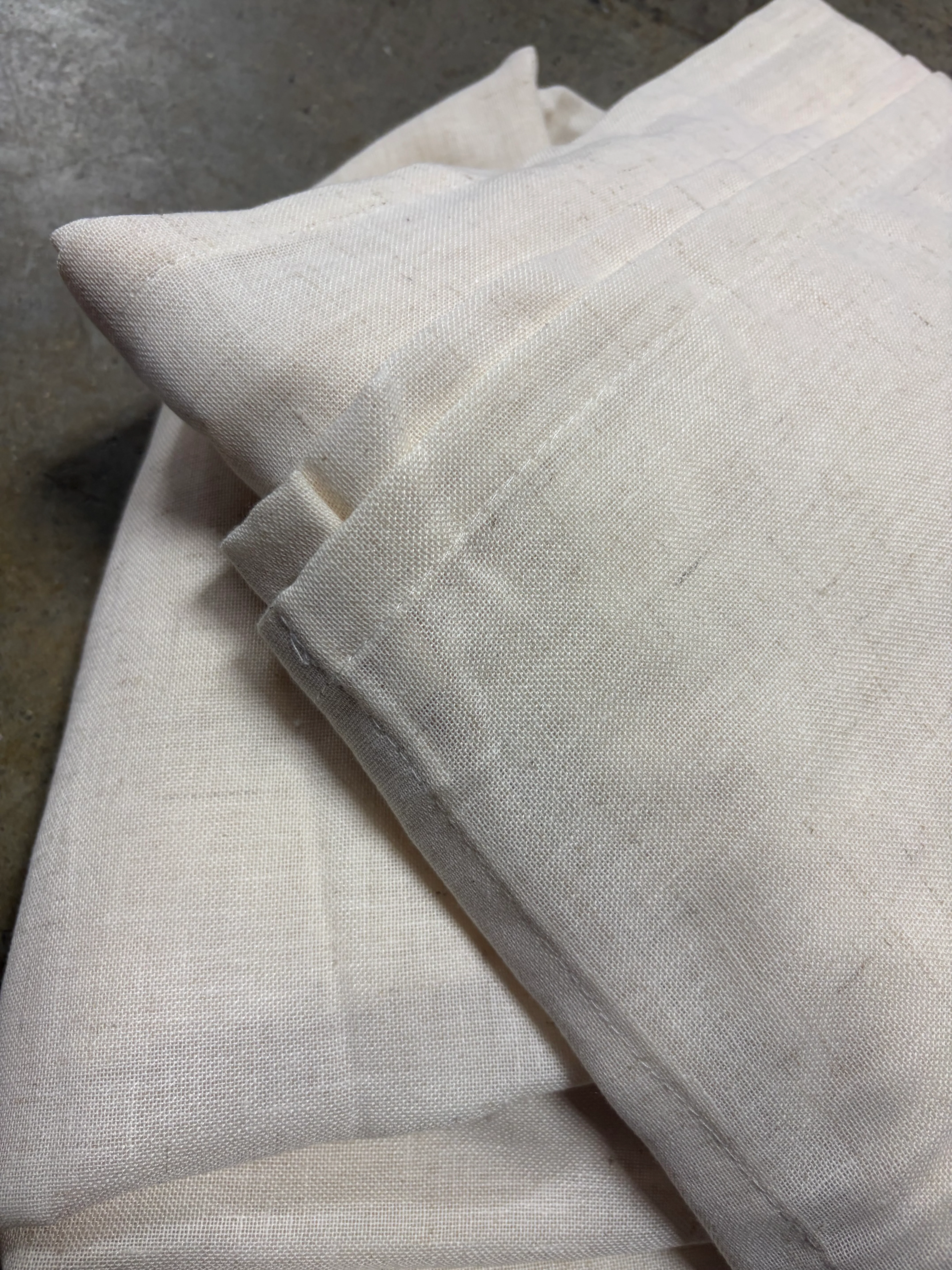Linen White Curtains, Grommet Thick Linen Flax Drapes, 2 Panels - Image 8
