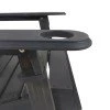 Lissette Dark Gray Foldable Wood Outdoor Patio Adirondack Chair - Image 3