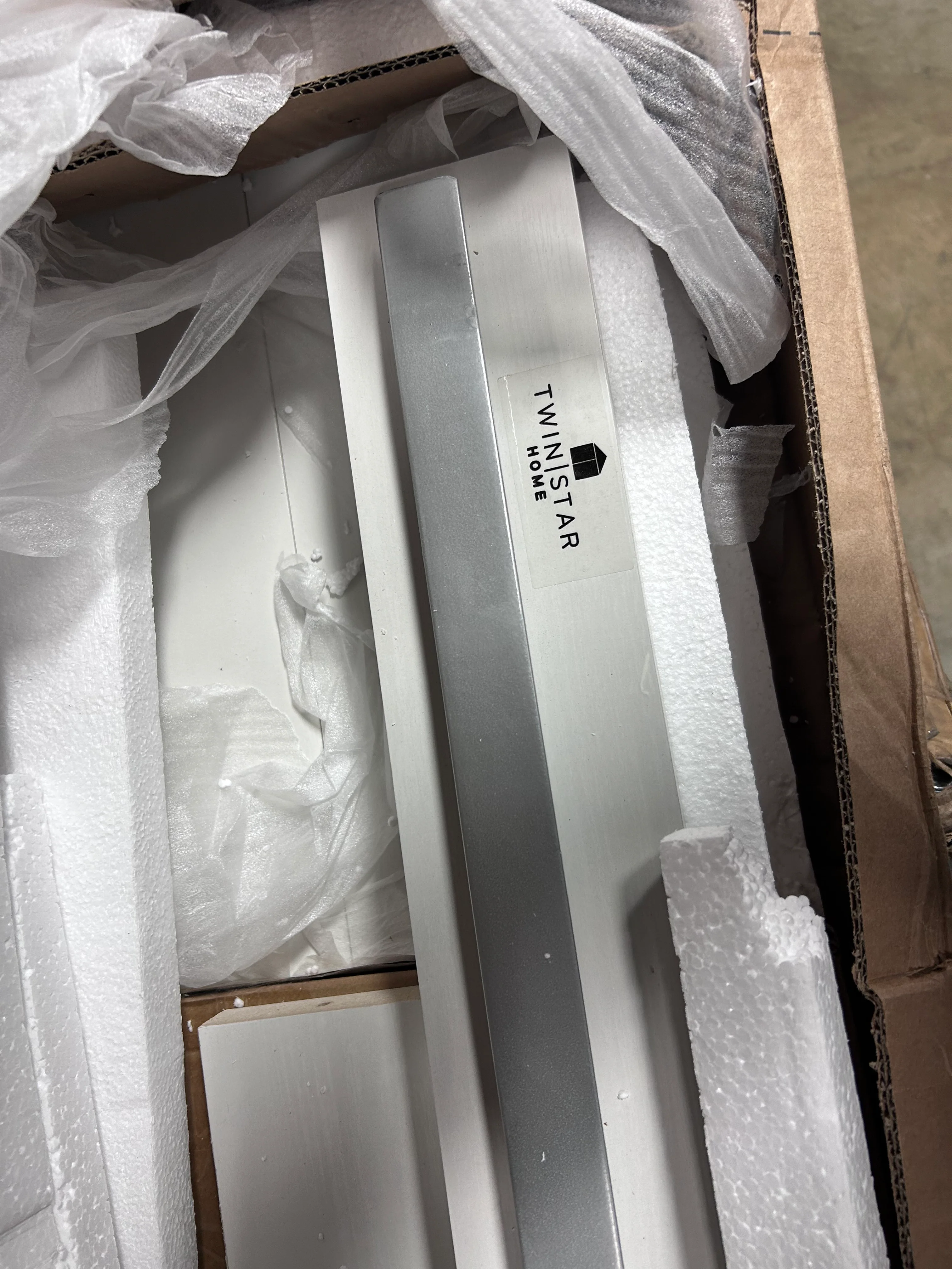 Lite Frosted Glass White Finished MDF Sliding Barn Door with Hardware Kit - Image 6