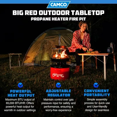 Little Red Outdoor Portable Tabletop Propane Heater Fire Pit - Image 4