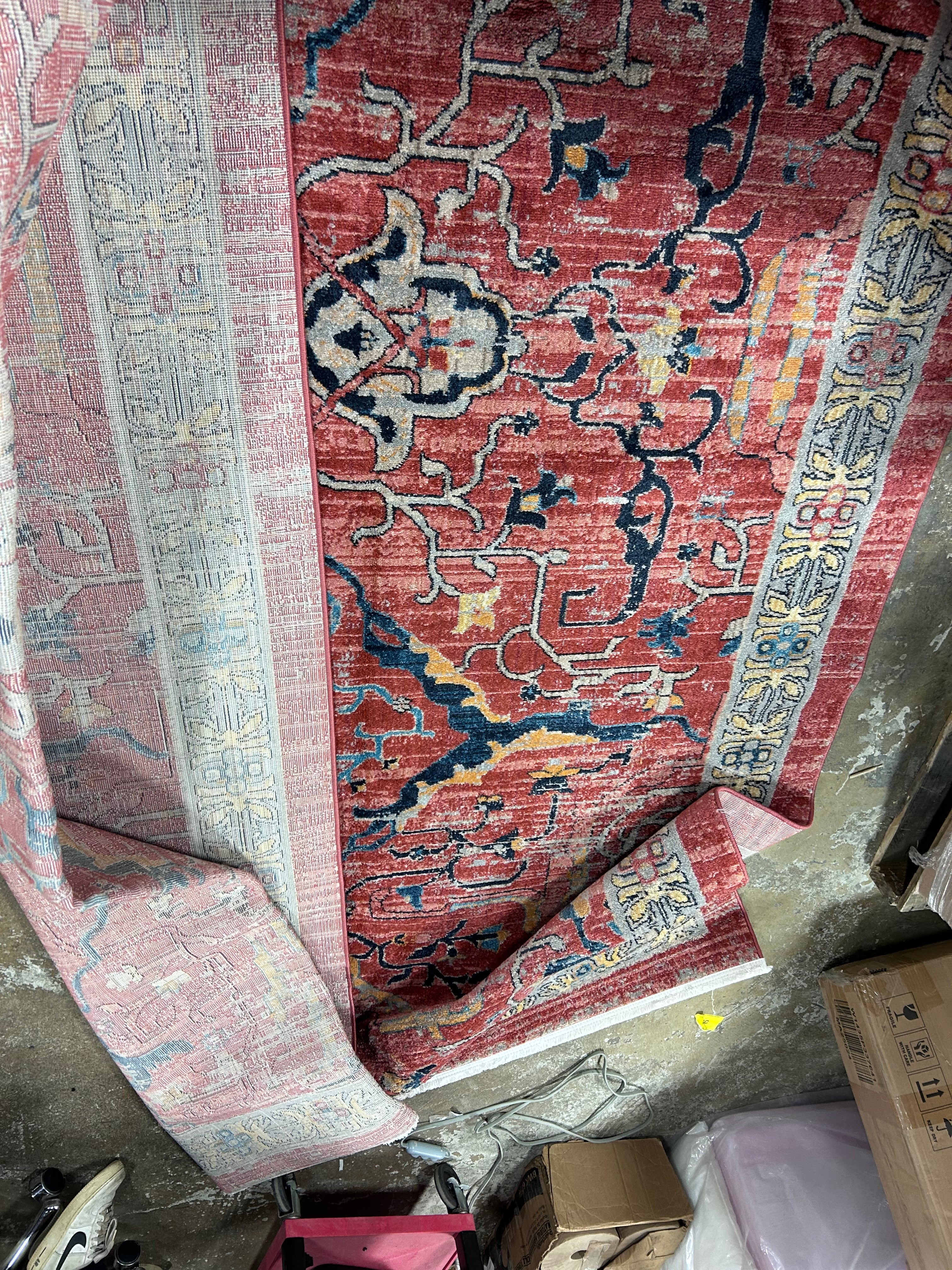 Lola Collection Area Rug - Vivacious 9' x 12' Brick Red - Image 6