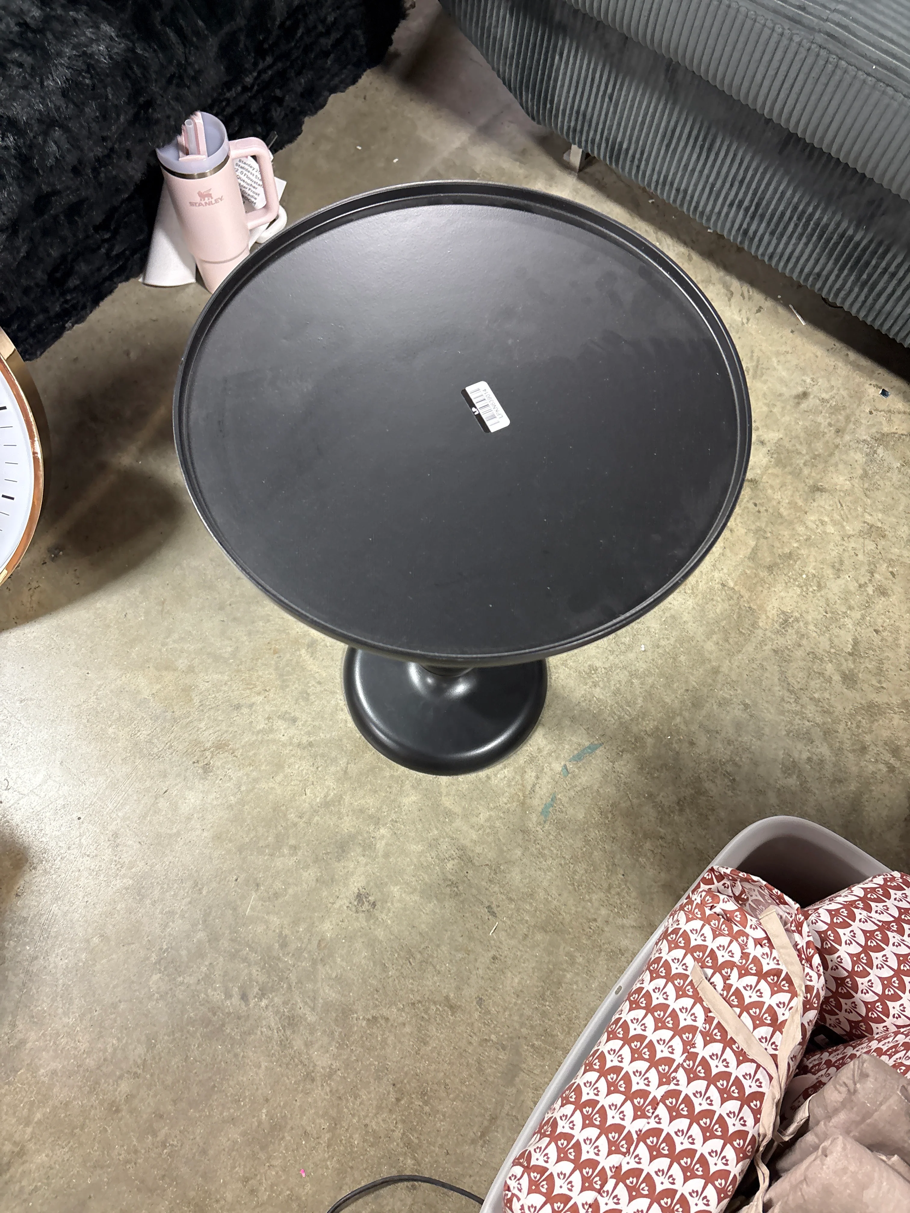 Londonberry Large Round Turned Metal Side Table Black - Threshold™ Fully Assembled SHOWROOM ITEM - Image 3