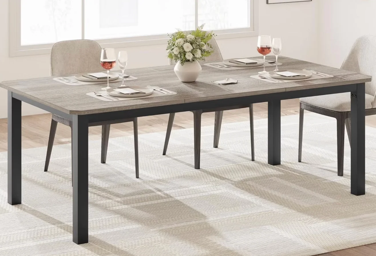Long Kitchen Table for 6-8, Dining Room Table SHOWROOM ITEM