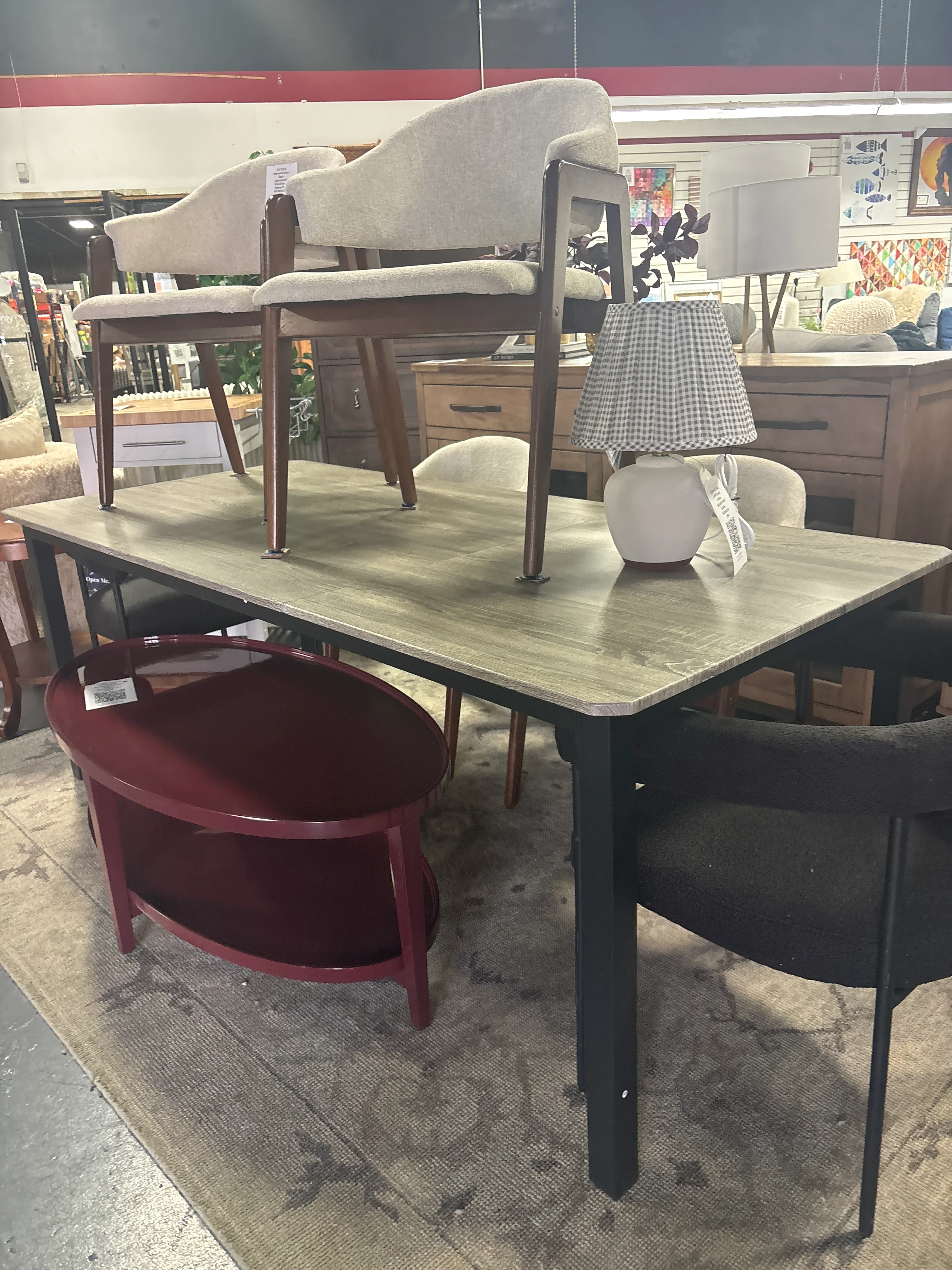 Long Kitchen Table for 6-8, Dining Room Table SHOWROOM ITEM - Image 2
