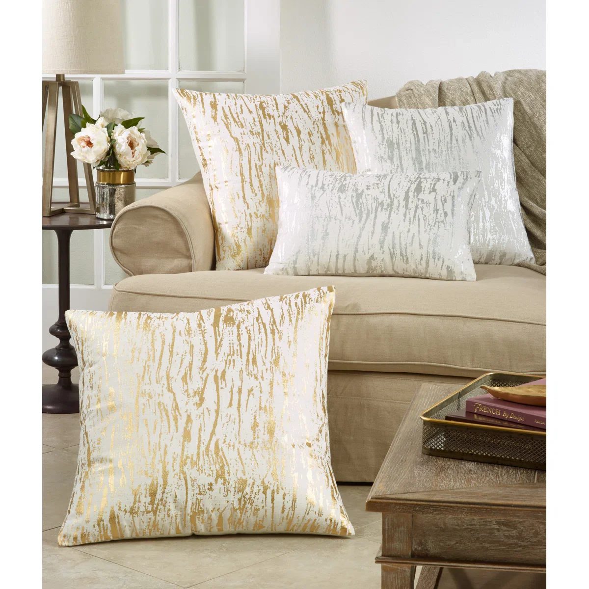 Loretta Abstract Square Cotton Pillow Cover Set of 2 - Image 2
