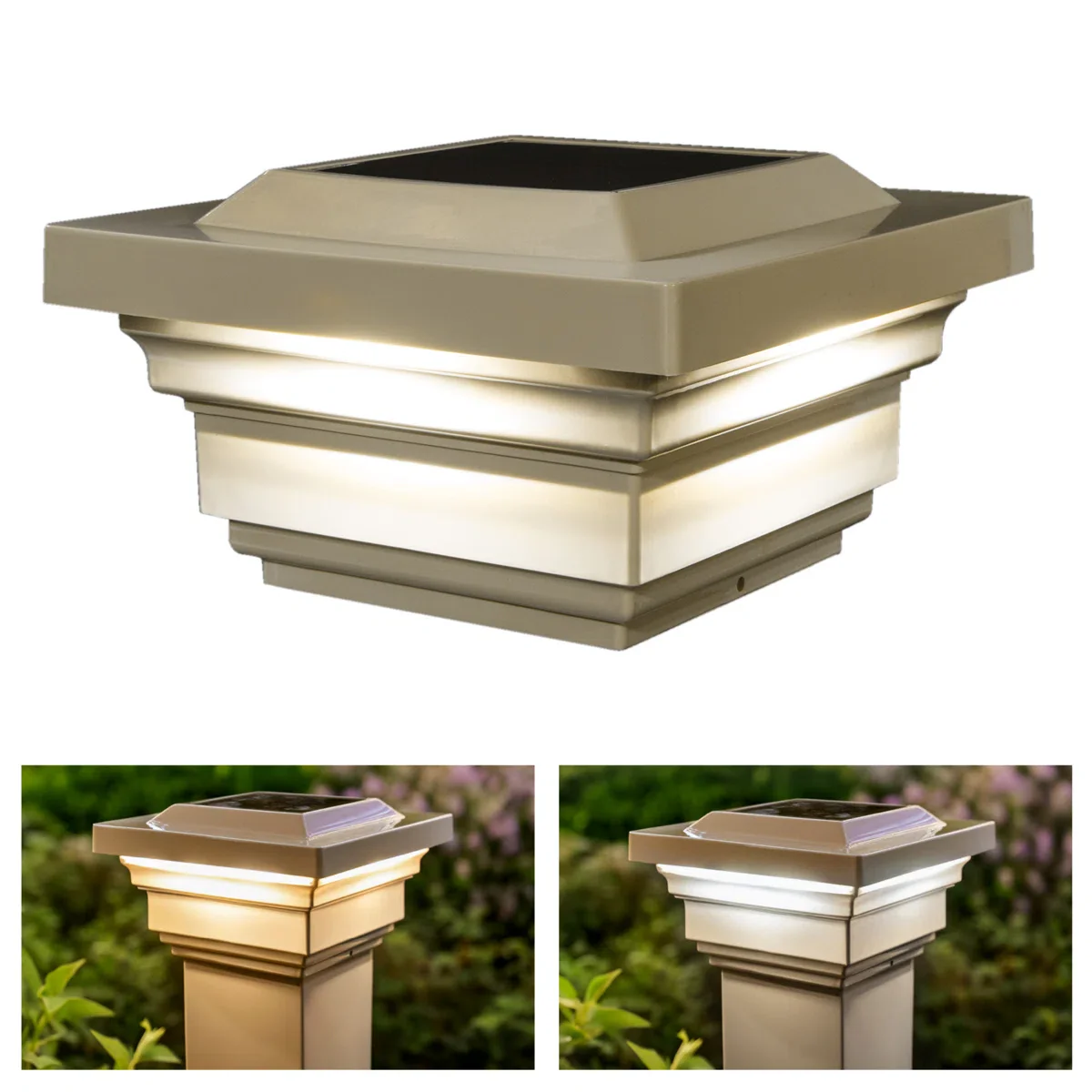 Low Voltage Solar Powered Integrated LED Fence Post Cap Light - Image 2