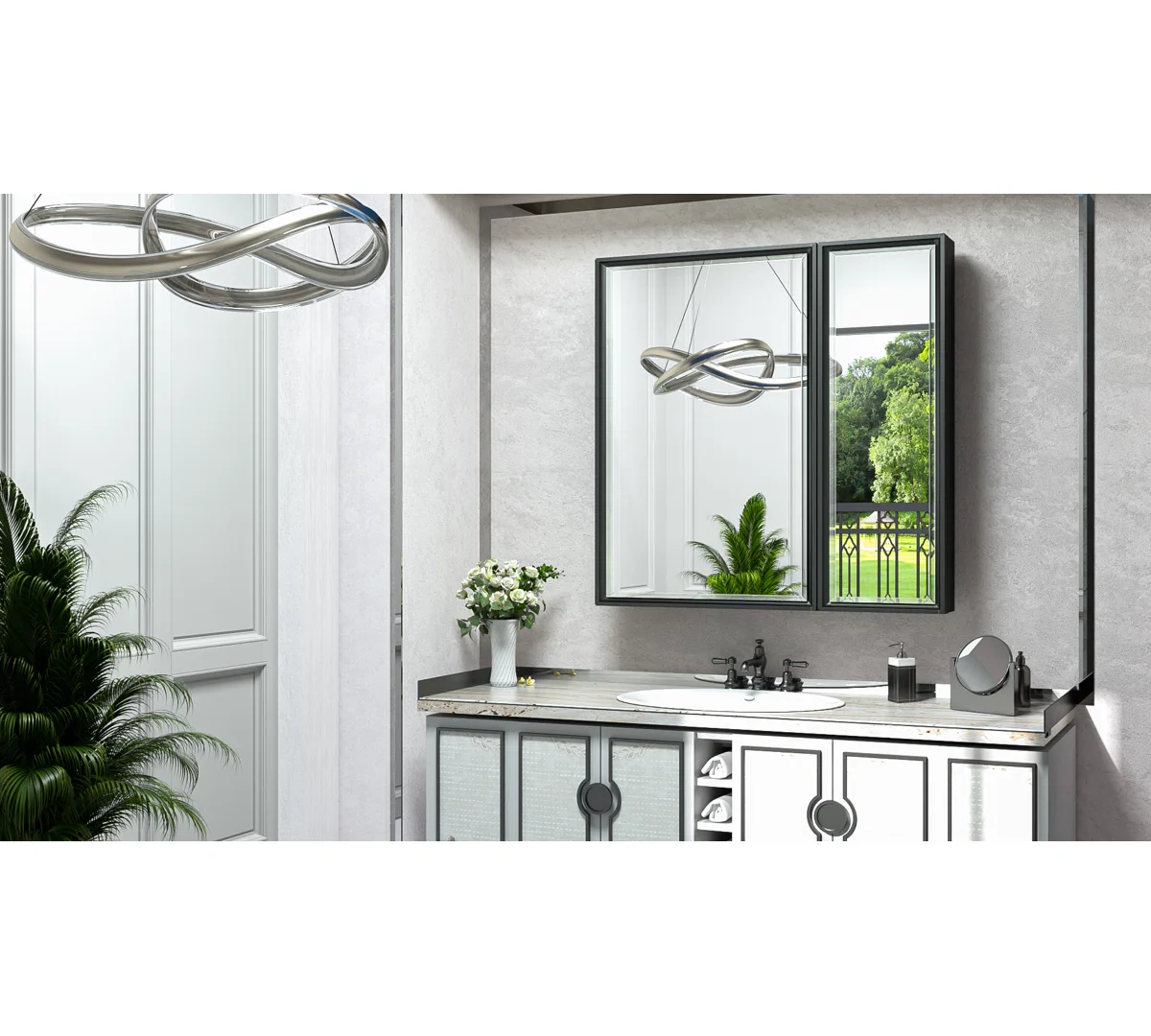 Lunara Recessed & Surface Framed 2 Door Medicine Cabinet - Image 3