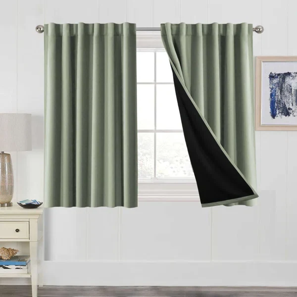 Lundon 100% Blackout Linen Curtain Panels