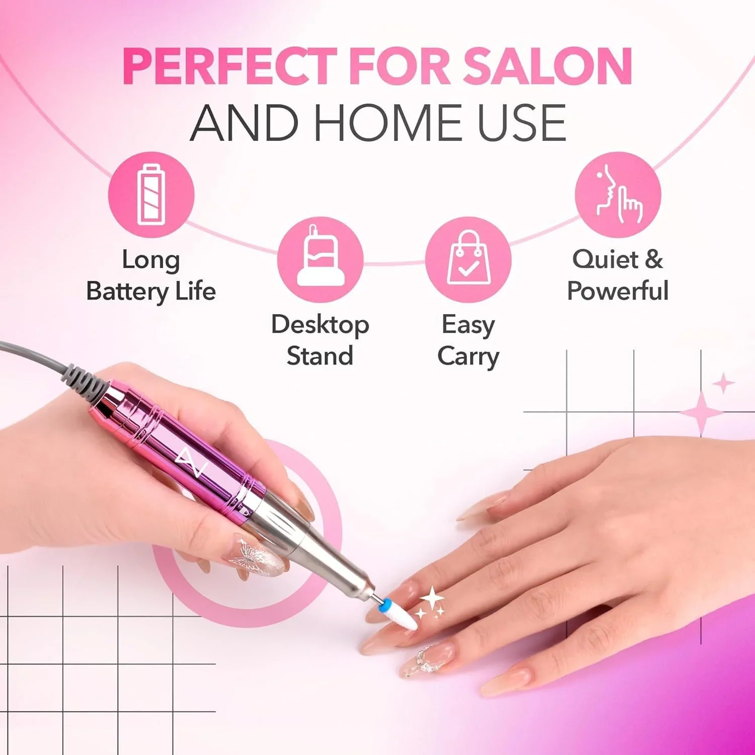 2 in 1 Cordless Rechargeable & Desktop Portable - Image 2