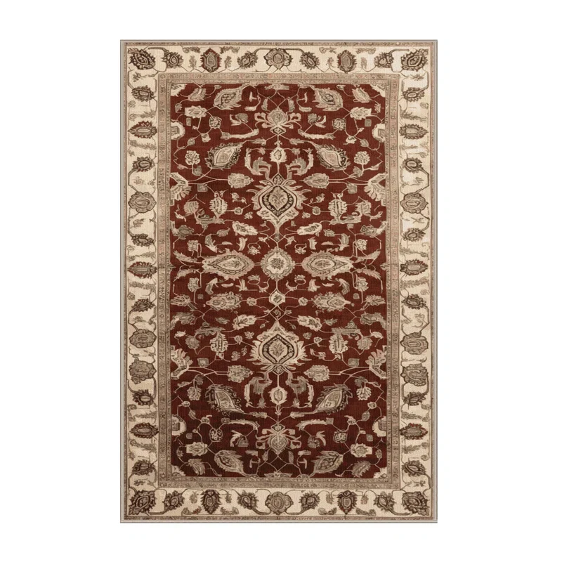 Machine Washable Persian Beige Area Rug 4'x6'