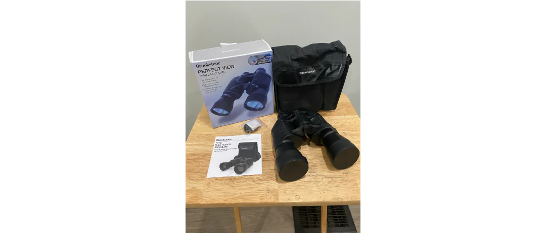 Magnification Perfect View Binoculars Black with Carry