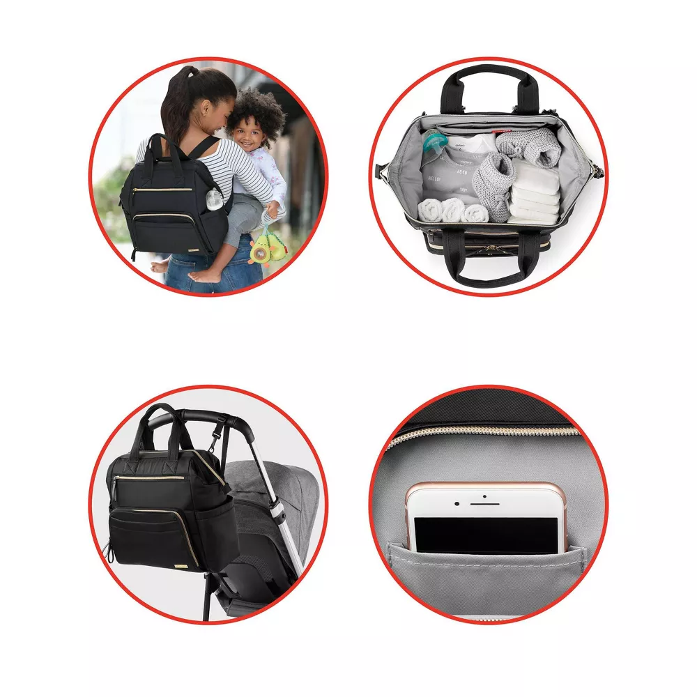 Mainframe Wide Open Diaper Backpack - Black - Image 4
