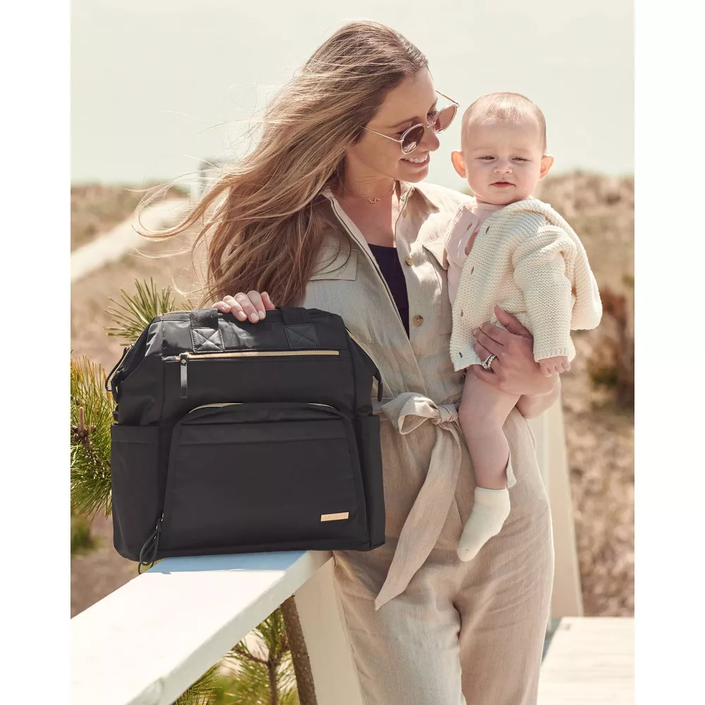 Mainframe Wide Open Diaper Backpack - Black - Image 5