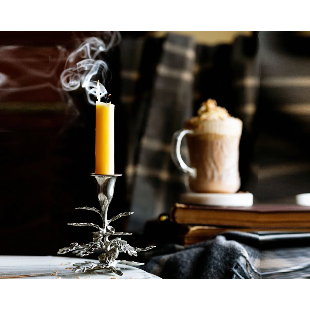 Majestic Forest Pewter Tabletop Candlestick - Image 3