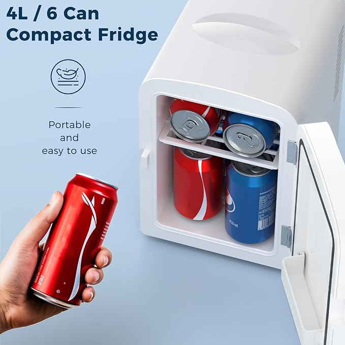 Makeup Compact Refrigerator with LED Mirror - Image 3