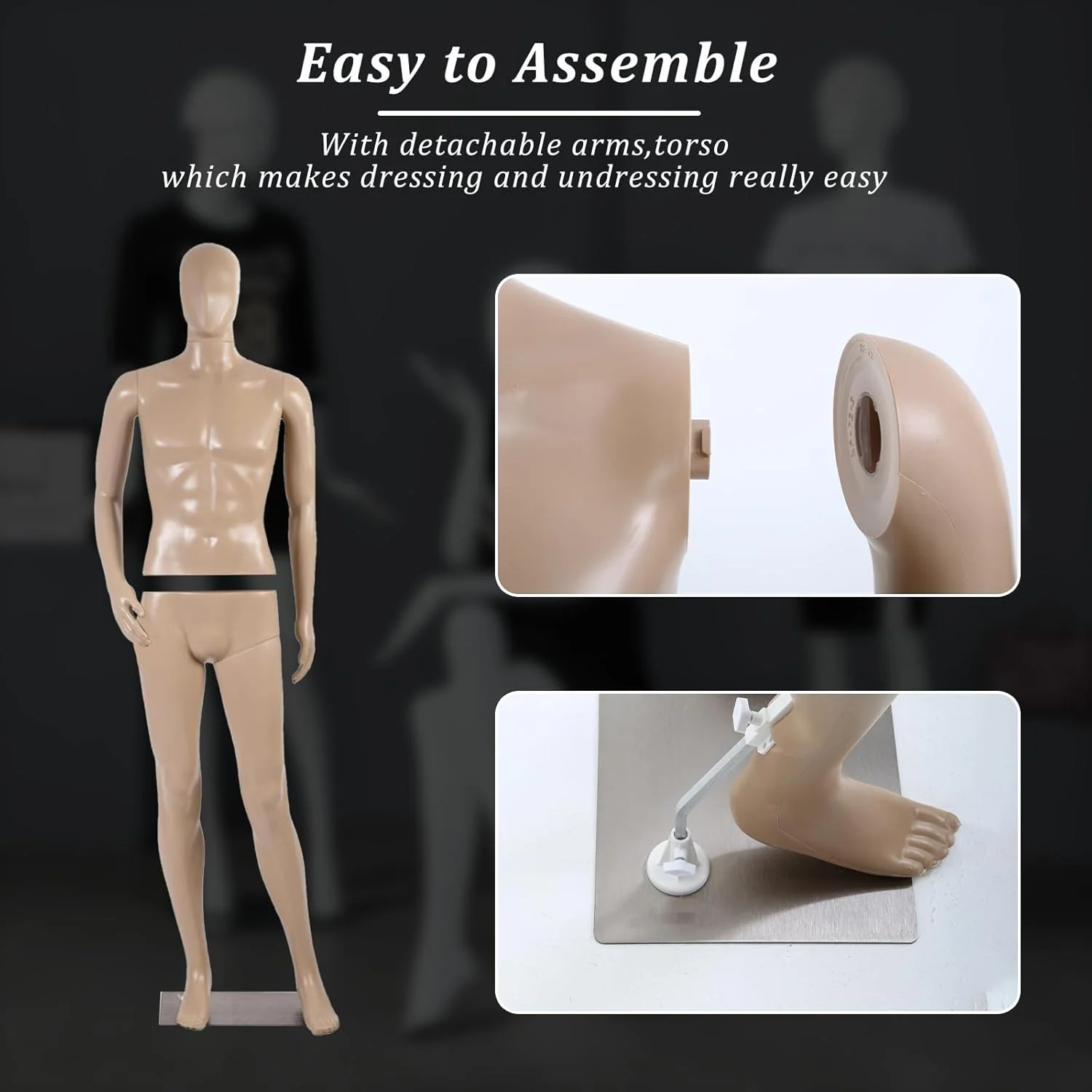 Male Mannequin Torso Dress Form Body - Image 3