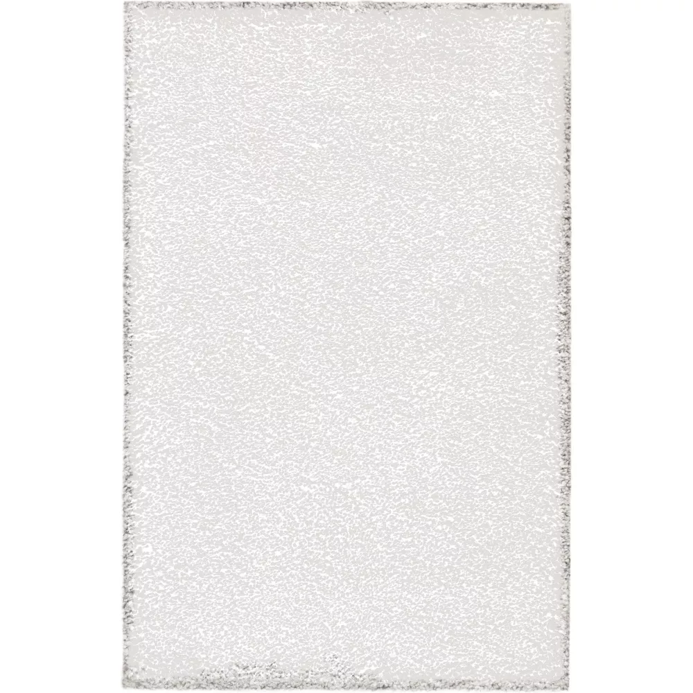 Malibu Shag MSG01 Indoor Area Rug - Silver Grey 3' x 5'