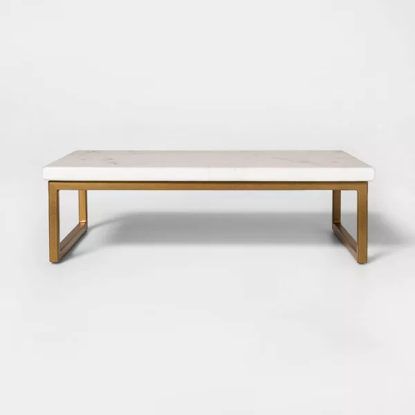 Marble Serving Stand Gold