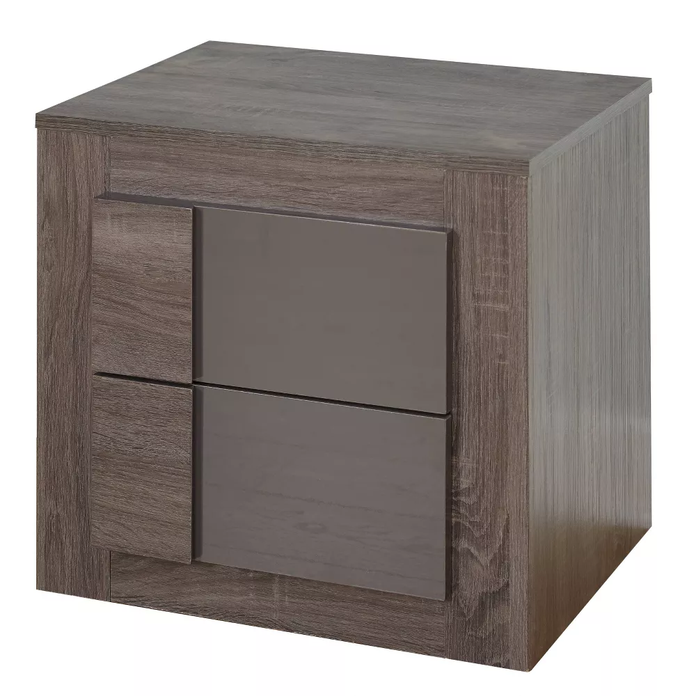 Maya Night Stand Dark Sonoma Oak/Gray