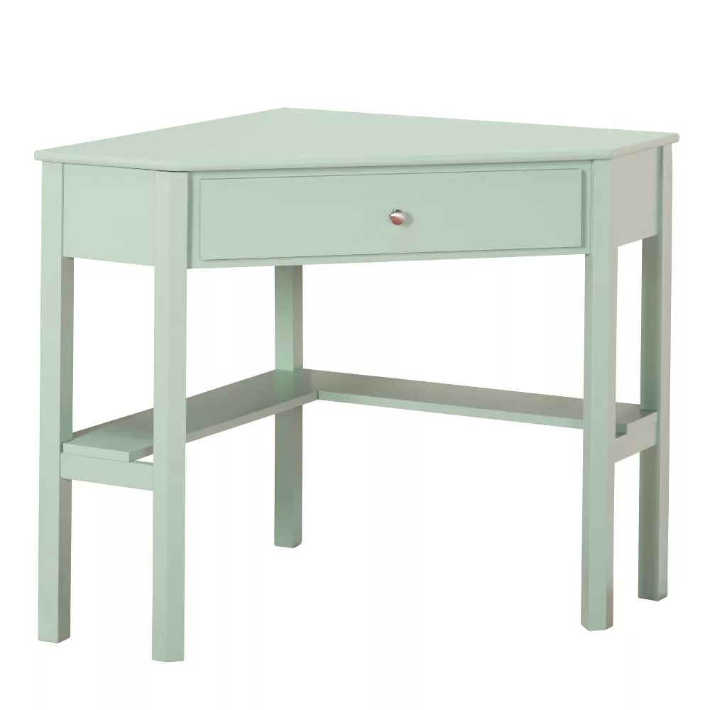 Medford Corner Desk with Drawer Mint,