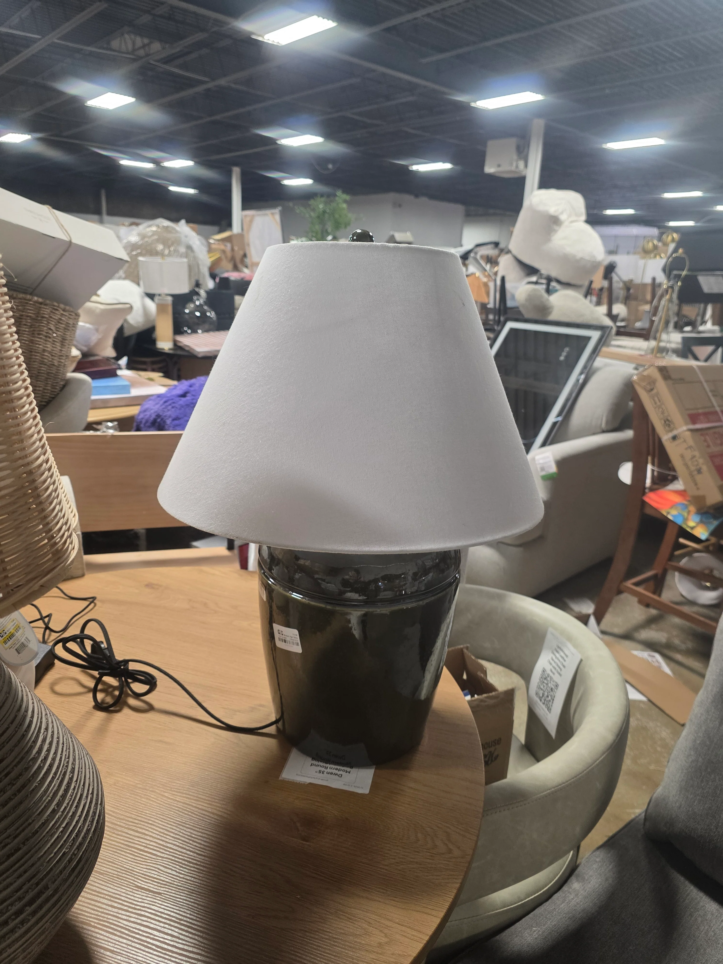 Medium High Gloss Ceramic Table Lamp Green - Threshold - SHOWROOM ITEM - Image 2